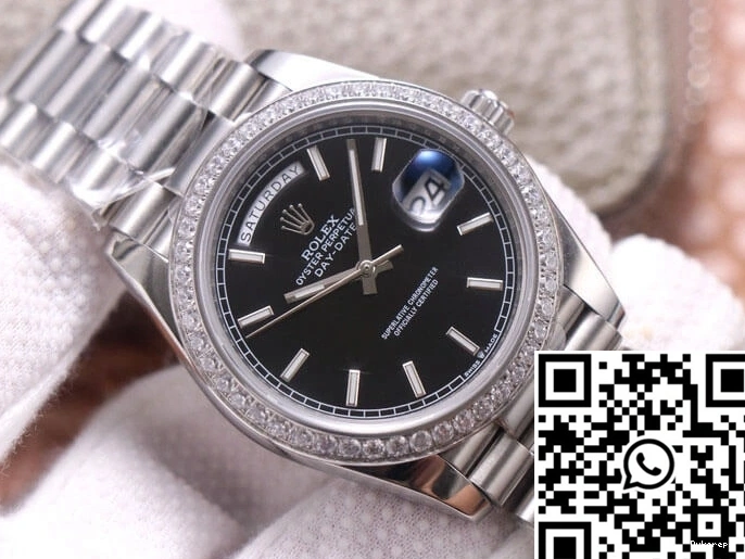 M228349RBR-0002 Dial Rolex Black EW Factory Day-Date 0429